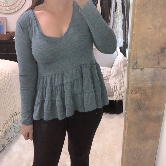 Anthropologie Deletta size small babydoll ruffle top - Picture 1 of 6